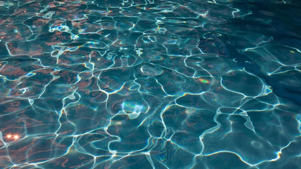 Textura Azul Abstracta Del Agua Piscina Con Reflejos — Foto de Stock