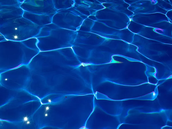 Textura Azul Abstracta Del Agua Piscina Con Reflejos — Foto de Stock