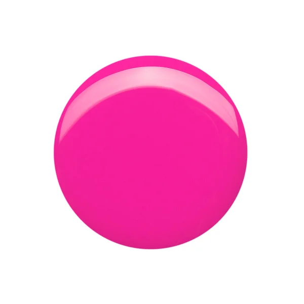 Blot Esmalte Uñas Forma Círculo Rosa Aislado Sobre Fondo Blanco —  Fotos de Stock