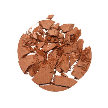 Kuru kahverengi göz gölgeleri beyaz arkaplanda izole.