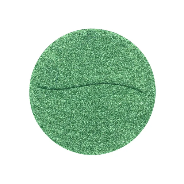 白い背景に隔離された丸い乾燥した緑の目の影 — ストック写真
