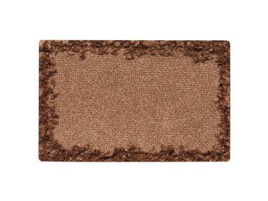 Beyaz üzerine izole edilmiş kozmetik ürün örnekleri gibi kurumuş kahverengi göz gölgeleri