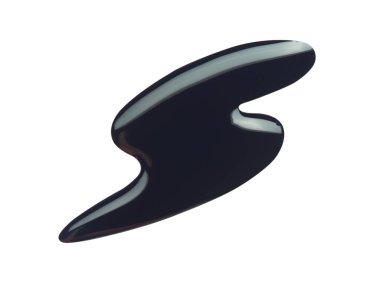 Beyaz arka planda siyah oje lekeleri var. Fotoğraf. Üst görünüm