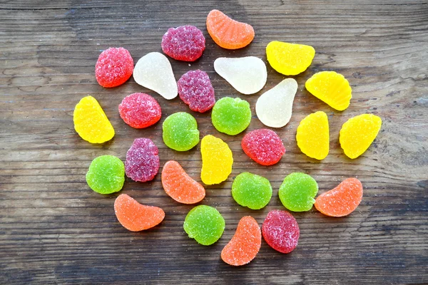 Doces de açúcar de marmelada doces e coloridos — Fotografia de Stock