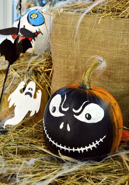 Calabaza de Halloween Jack-o '-linterna —  Fotos de Stock