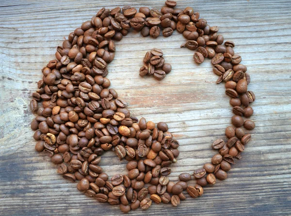 Yin yang símbolo hecho de granos de café — Foto de Stock