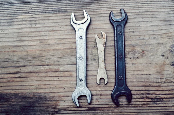 Small set of iron wrenches and spanners