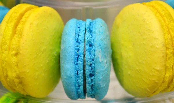 Conjunto de macarons franceses coloridos — Fotografia de Stock