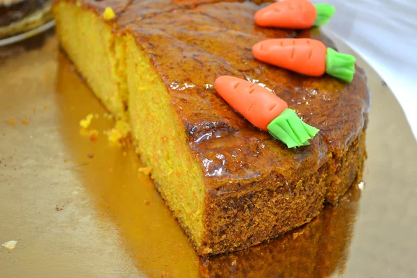 Brown homemade carrot cake — Stock Photo, Image
