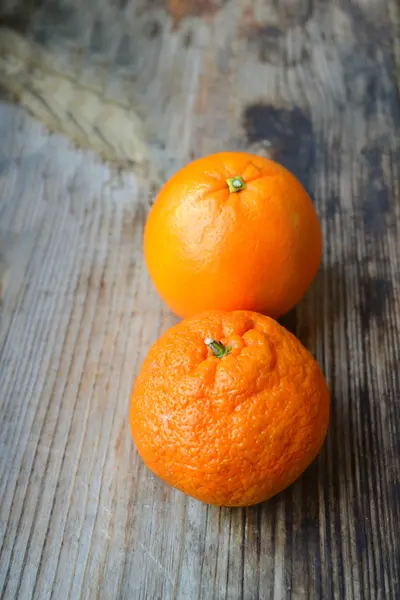 Sæt af citrusfrugter - mandariner og appelsiner - Stock-foto