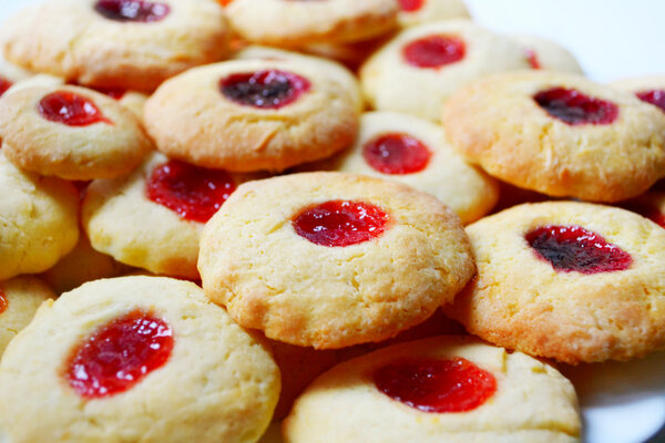 Homemade cookies with jam