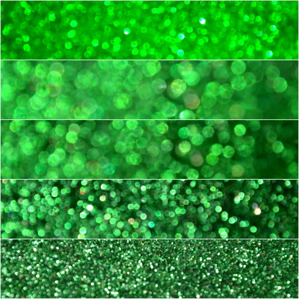Яркий и абстрактный размытый зеленый радужный фон с мерцающими блестками — стоковое фото