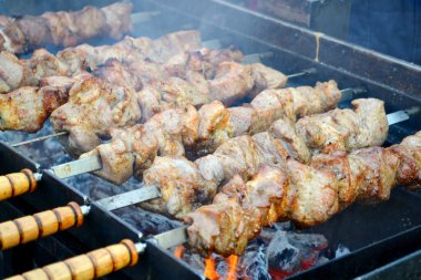 Duman ızgara ızgara kebab