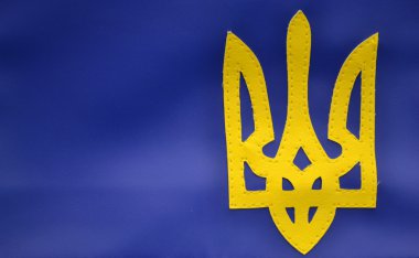 Ukrayna - zıpkın Ulusal renklerde sembolü sarı ve mavi arka plan