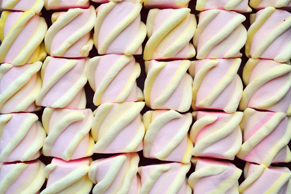 Un sacco di marshmallow gialli e rosa — Foto Stock