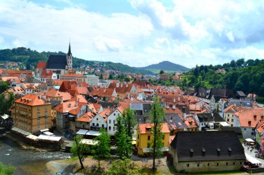 cesky krumlov şehir manzarası
