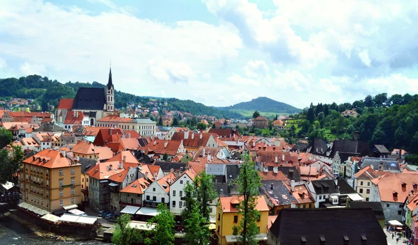 Vista de Cesky Krumlov cidade — Fotografia de Stock