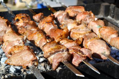 Duman ızgara ızgara kebab