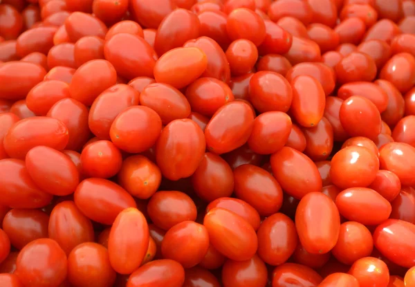 Petites tomates cerises rouges au marché — Photo