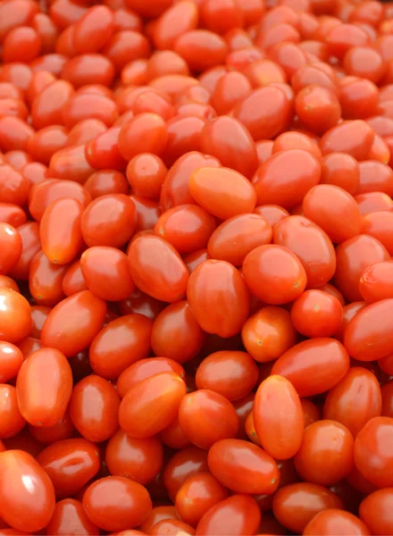 Petites tomates cerises rouges au marché — Photo