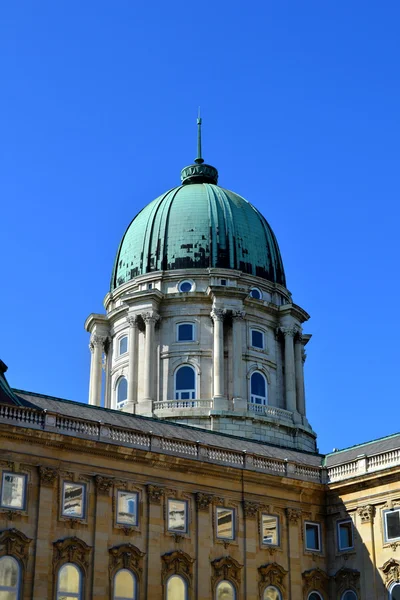 Buda Castle tower and dome — Stock Photo, Image