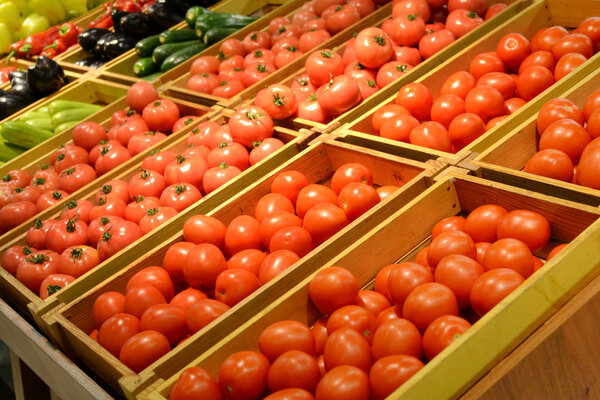 Vegetables in grocery store