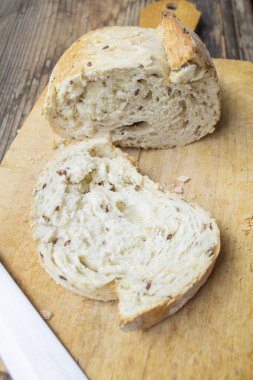 Ev yapımı taze pişmiş lezzetli ekmek.