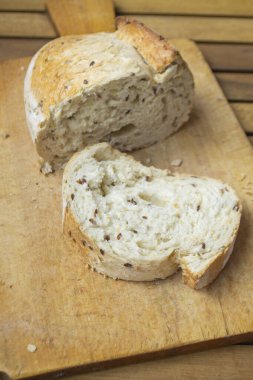 Ev yapımı taze pişmiş lezzetli ekmek.