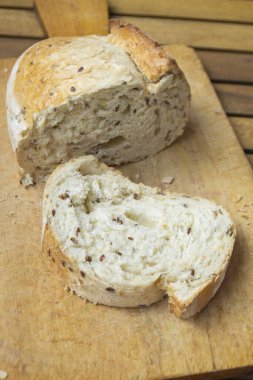 Ev yapımı taze pişmiş lezzetli ekmek.