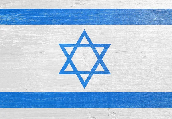 Bandeira nacional de Israel feita de madeira — Fotografia de Stock