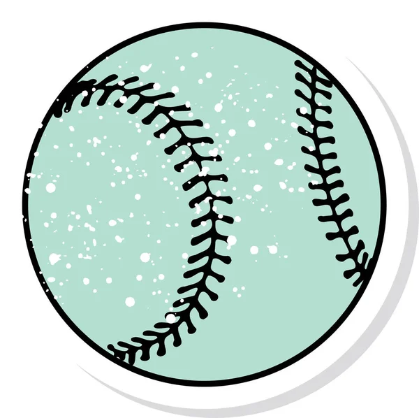 Bola Béisbol Ilustración Vector — Vector de stock