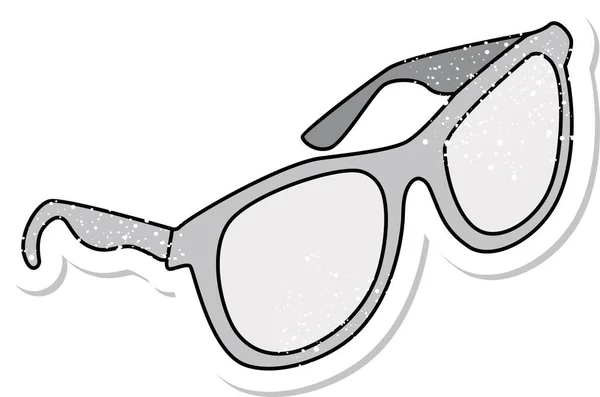 Gafas Sol Estilo Doodle Sobre Fondo Papel Ilustración Vectorial — Vector de stock