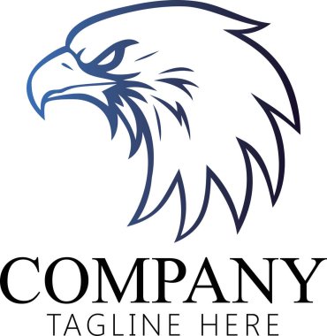 Kartal kafası, tişört için Kartal maskotu, spor kıyafeti, logo, amblem grafiği, atletik giyim pulu..