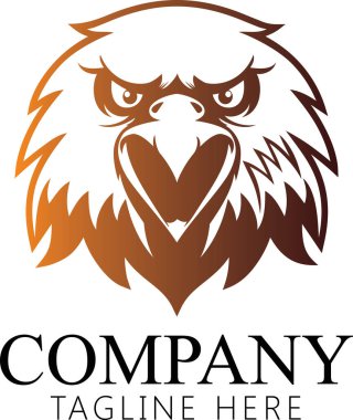 Kartal kafası, tişört için Kartal maskotu, spor kıyafeti, logo, amblem grafiği, atletik giyim pulu..