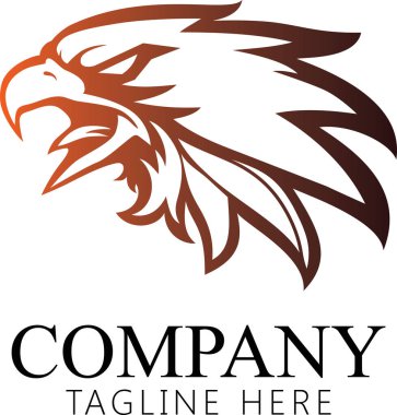 Kartal kafası, tişört için Kartal maskotu, spor kıyafeti, logo, amblem grafiği, atletik giyim pulu..