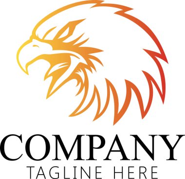 Kartal kafası, tişört için Kartal maskotu, spor kıyafeti, logo, amblem grafiği, atletik giyim pulu..