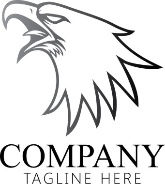 Kartal kafası, tişört için Kartal maskotu, spor kıyafeti, logo, amblem grafiği, atletik giyim pulu..