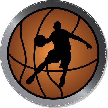 Illustration of a male basketball player  clipart