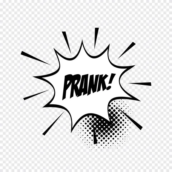 Freehand Drawn Comic Book Speech Bubble Cartoon Word Prank Sound — Stock Vector