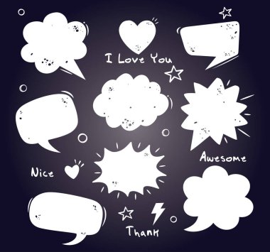 Yarım tonlu gölgeli komik kabarcıklar ve elementler. Çizgi roman penceresi boş bulut, boşluk metni