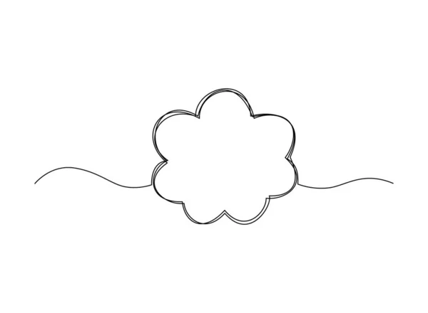 Dessin Continu Une Ligne Bulle Parole Illustration Linéaire Minimaliste Vectorielle — Image vectorielle