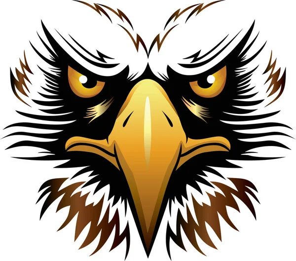 Dibujado Mano Cabeza Águila Mascota Águila Para Camiseta Desgaste Deportivo — Archivo Imágenes Vectoriales