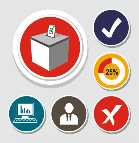 Conjunto de ícones de voto — Vetor de Stock