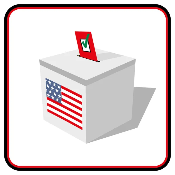 USA szavazólapon doboz — Stock Vector