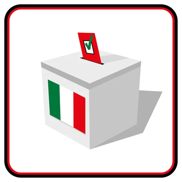 Italian ballot box — Stock Vector