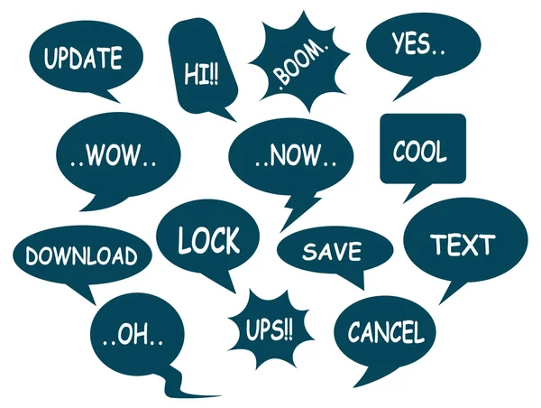 Omic style speech bubbles — Stock Vector