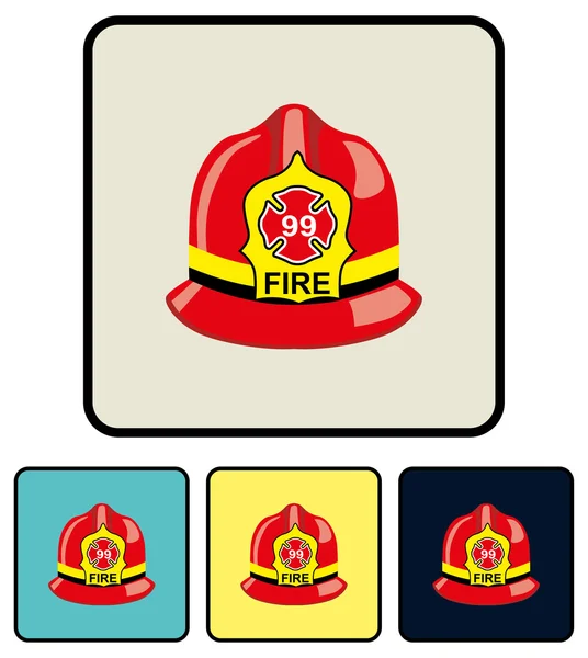 Brandweerman helmen — Stockvector
