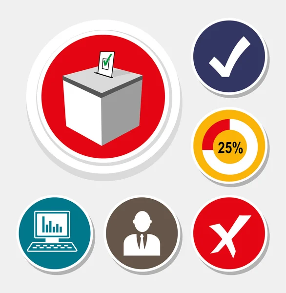 Conjunto de ícones de voto —  Vetores de Stock