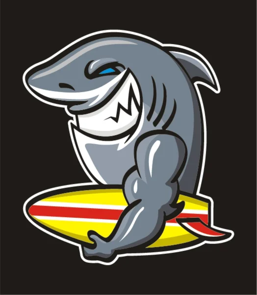 Surf de tiburones ilustración — Foto de Stock