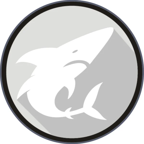 Flat icon of Sharks illustration — ストック写真